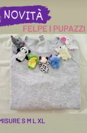SWEAT-SHIRT I PUPAZZI 80%coton 20%polyester Tailles S – M – L – XL.