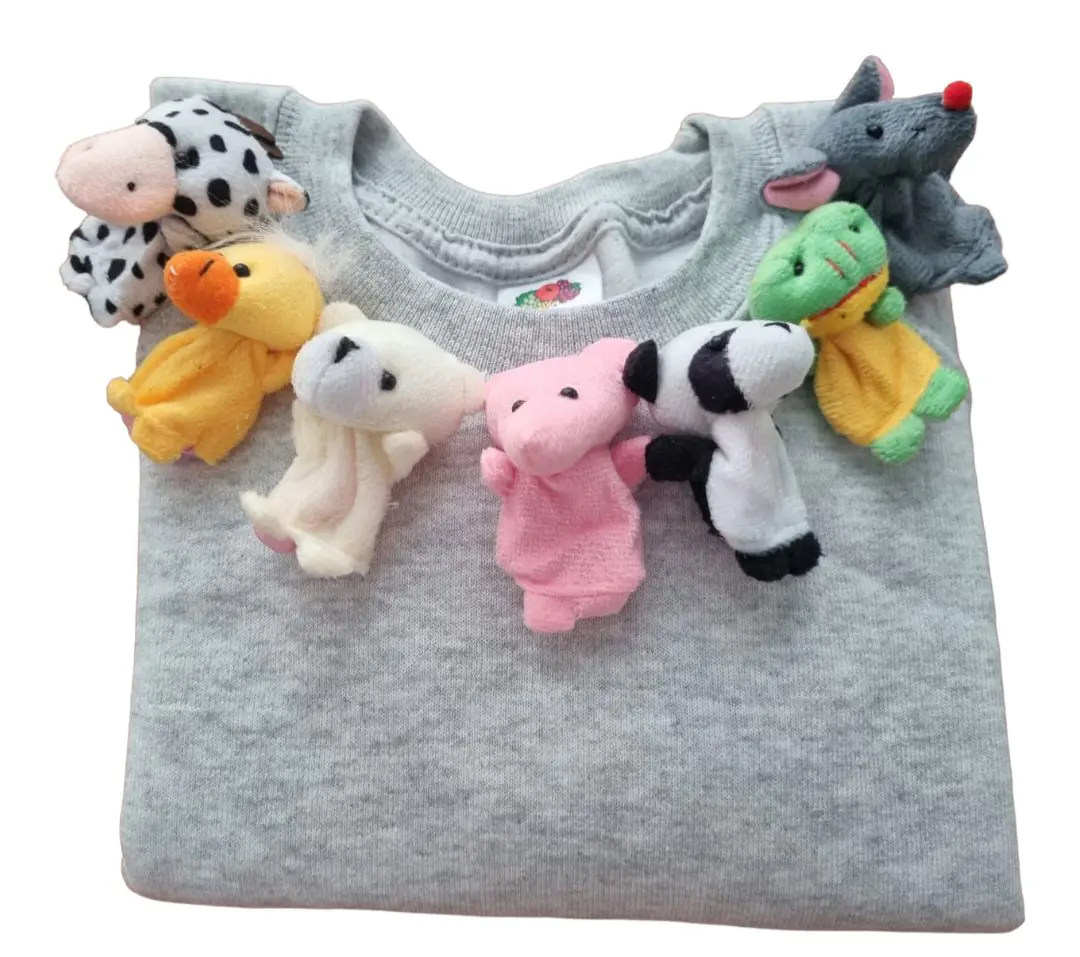 Puppen-Sweatshirts für Kinder, Plüsch-Interieur. Größen 3-4, 5-6, 7-8.