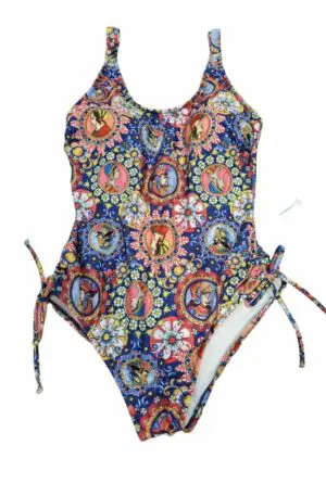 One-piece swimsuit with removable cups, adjustable straps, opaque. Pupi Fantasy