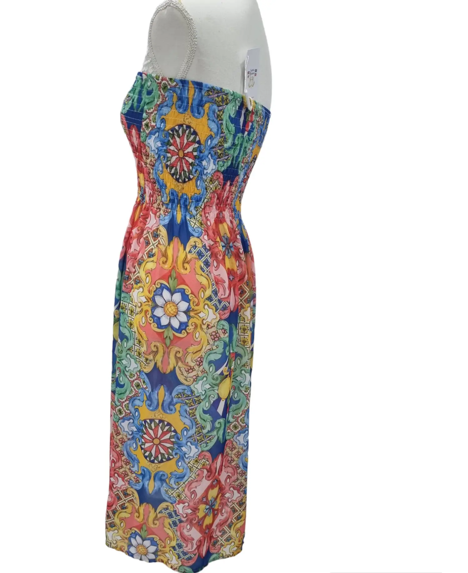 Long stretch bandeau dress. One size. Rosalia women's pattern