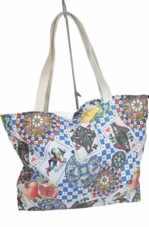 Large Beach Shopper Bag In Polyester - Resistant and Practical