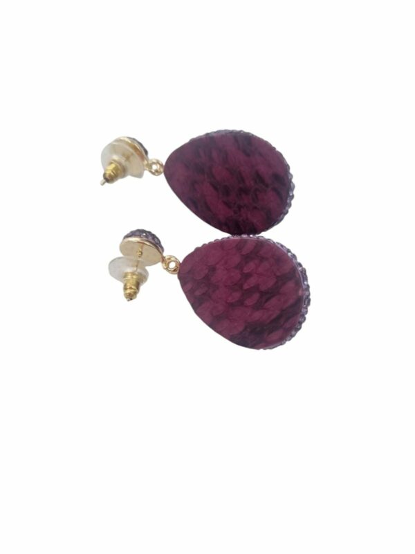 Earrings made with amethyst and purple marcasite on a leather and brass base. Length 4cm weight 10gr Free shipping