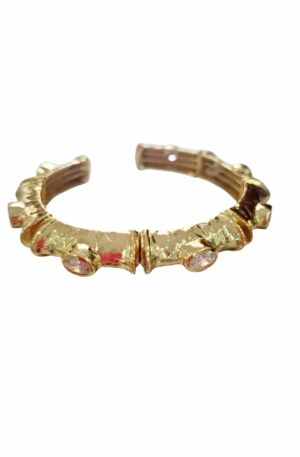 Bracciale ad incastro realizzato in ottone con cristalli trasparenti. Spedizione Gratuita