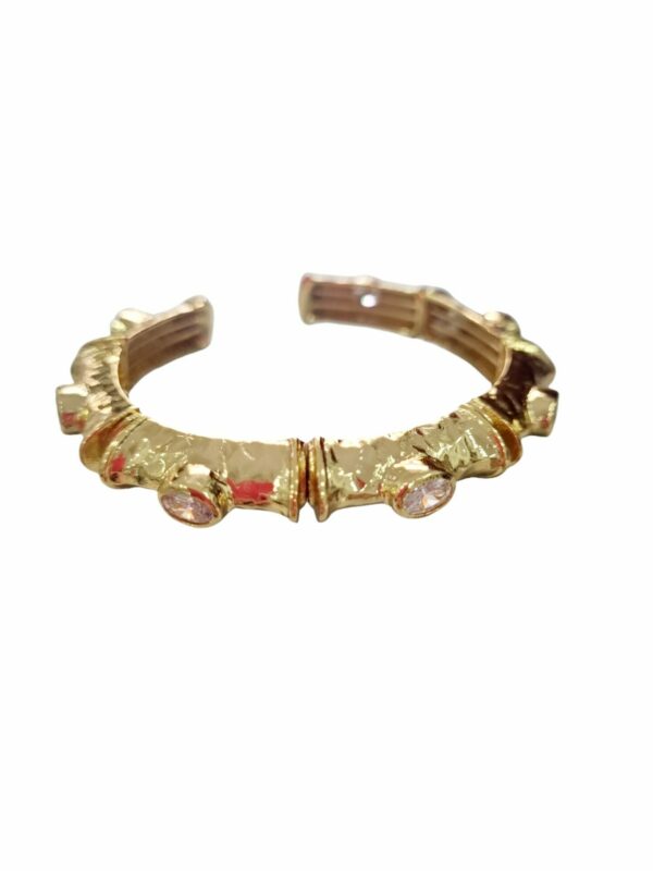 Bracciale ad incastro realizzato in ottone con cristalli trasparenti. Spedizione Gratuita