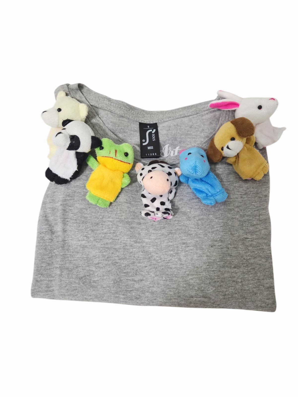 New t shirt i pupazzi grigia manica corta taglia S M XL Spedizione Gratuita