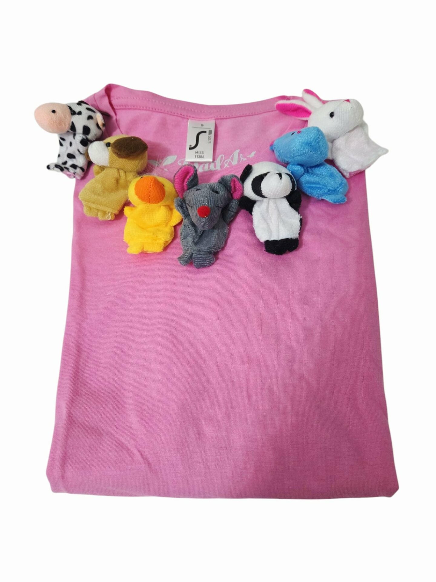 New t shirt i pupazzi Rosa manica corta Spedizione Gratuita