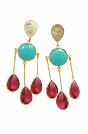 Orecchini  realizzati con occhio di gatto e quarzi circondati da ottone
peso 6.1gr
lunghezza 6.5cm Spedizione Gratuita