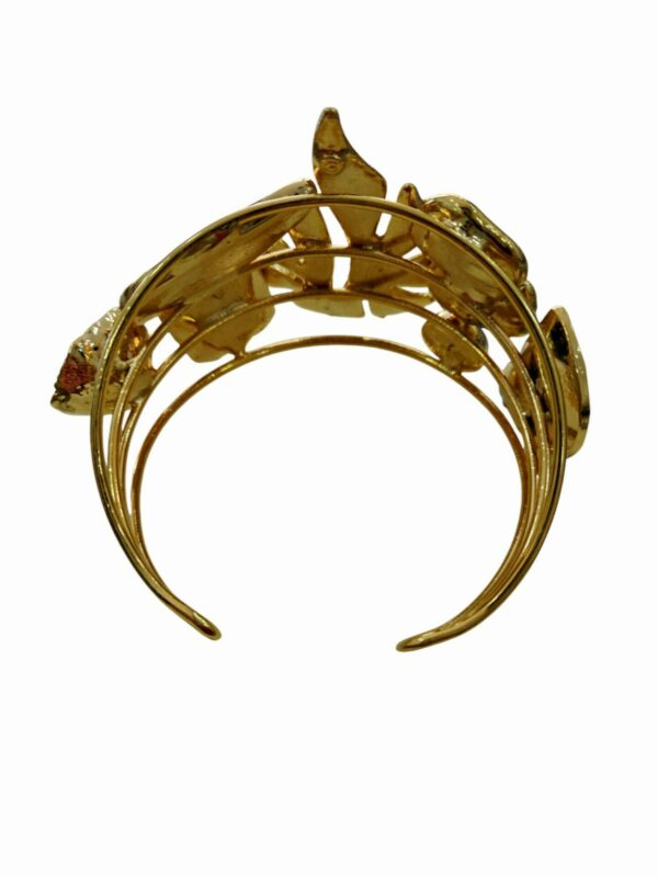 Bracciale ad incastro realizzato con ottone, occhio di gatto,perle e geode Spedizione Gratuita