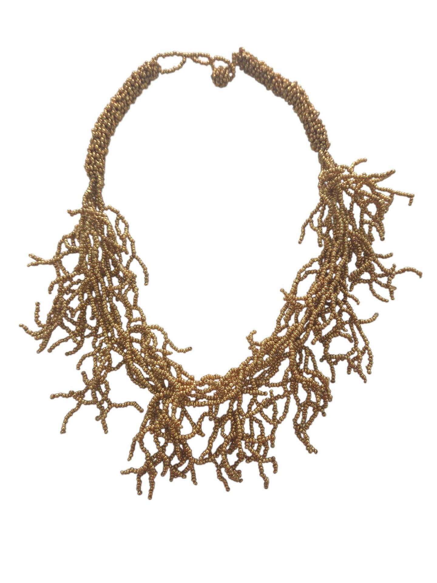 Collana girocollo realizzata con microperline dorate,lunghezza regolabile 47cm. Spedizione Gratuita