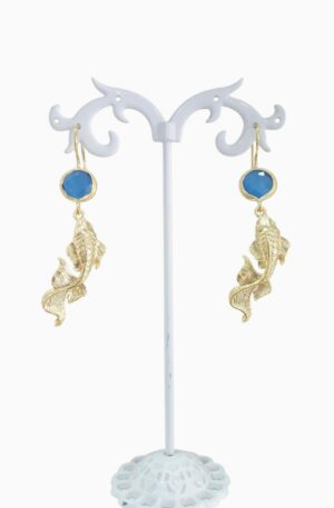 Orecchini realizzati con carpa in ottone,occhio di gatto azzurro e monachella.
lunghezza 5cm
peso 5.2gr Spedizione Gratuita