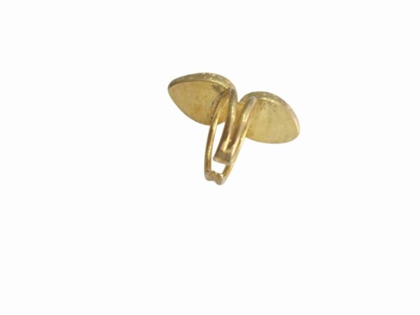 Anello regolabile in ottone con pietre occhio di gatto con tonalità di verde.lunghezza 3cm Spedizione Gratuita