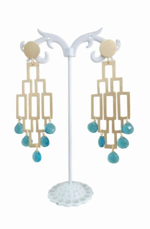 Orecchini  realizzati con ottone e gocce di quarzi.
lunghezza 8cm
peso 5.6gr Spedizione Gratuita