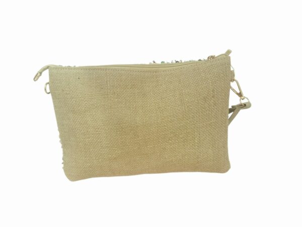 Borsa busta realizzata con paillettes e corda dotata di tracolla e polsiera.Misure 30x 20 Spedizione Gratuita