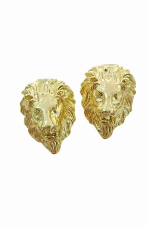 Orecchini lobo leoni in ottone.lunghezza 3cmpeso 13.8gr Spedizione Gratuita