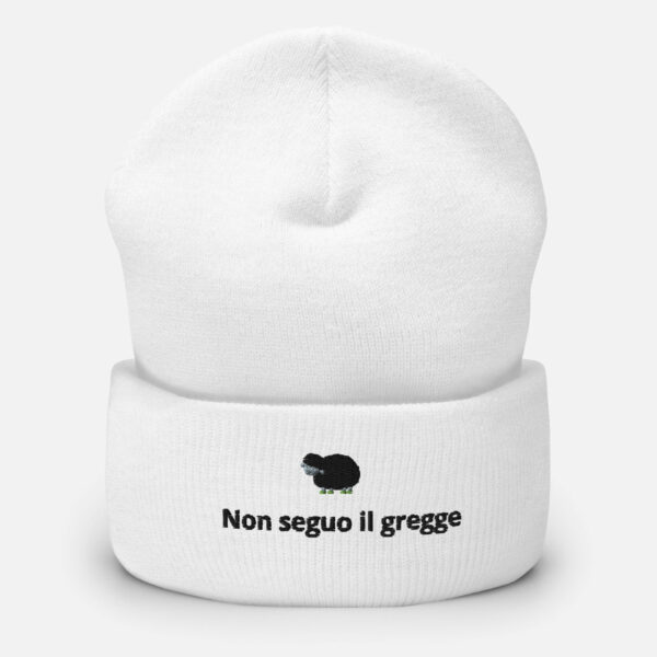 Berretto con risvolto ” Non Seguo il Gregge” Spedizione Gratuita