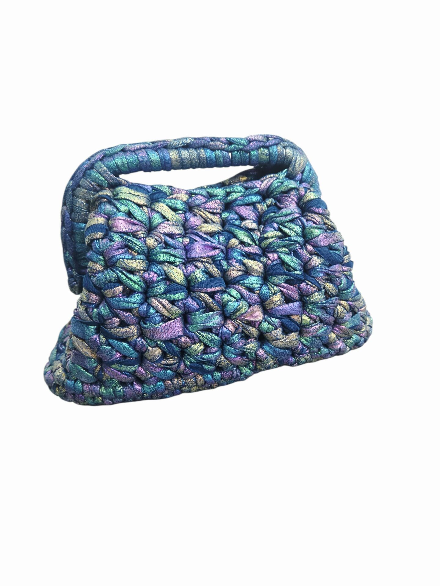 Borsa Clutch realizzata artigianalmente in tessuto metallizzato misure L23 B10 H 13 Spedizione Gratuita Borsa Clutch realizzata artigianalmente in tessuto metallizzato misure L23 B10 H 13 Spedizione Gratuita