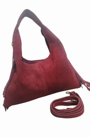 Borsa in camoscio bordeaux,vera pelle made aitaly,con frange laterali,dotata di Spedizione Gratuita Borsa in camoscio bordeaux,vera pelle made aitaly,con frange laterali,dotata di Spedizione Gratuita