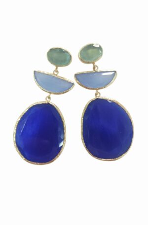 Orecchini realizzati con occhio di gatto circondato da ottone
lunghezza 7.5cm
peso 6.5gr Spedizione Gratuita