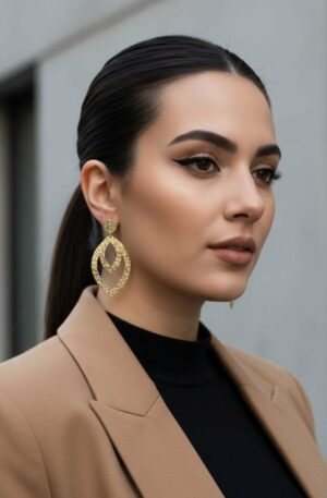 Orecchini realizzati artigianalmente in ottone battutolunghezza 7.5cmpeso 6.5gr Spedizione Gratuita