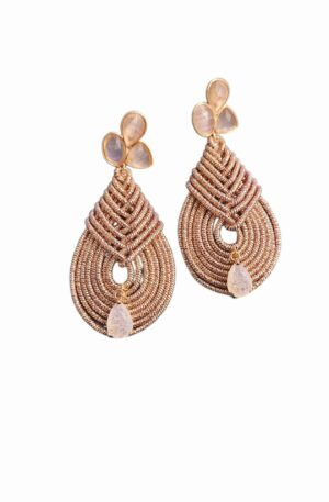 Orecchini realizzati artigianalmente in tessuto rosato con cristalloidi ed occhio di gatto Lunghezza 7 cmPeso 4.8gr Spedizione Gratuita Orecchini realizzati artigianalmente in tessuto rosato con cristalloidi ed occhio di gatto Lunghezza 7 cmPeso 4.8gr Spedizione Gratuita