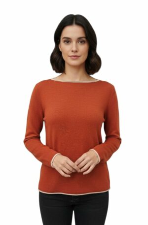 Maglione cashmere bland arancio e contorno beige, morbido caldo taglia unica Spedizione Gratuita Maglione cashmere bland arancio e contorno beige, morbido caldo taglia unica Spedizione Gratuita