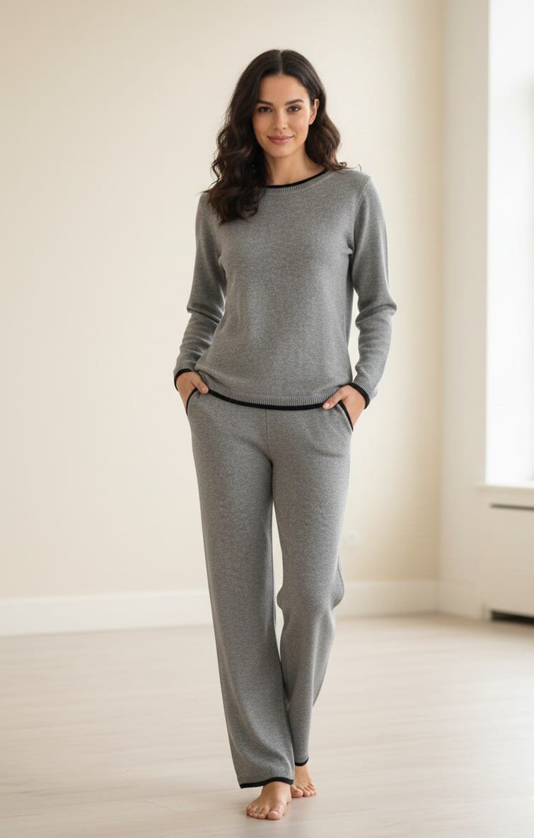 completo pantalone e maglione, taglia unica, pantalone con elastico regolabile,maglione largo comodocolori grigio con riporti neri Spedizione Gratuita completo pantalone e maglione, taglia unica, pantalone con elastico regolabile,maglione largo comodocolori grigio con riporti neri Spedizione Gratuita