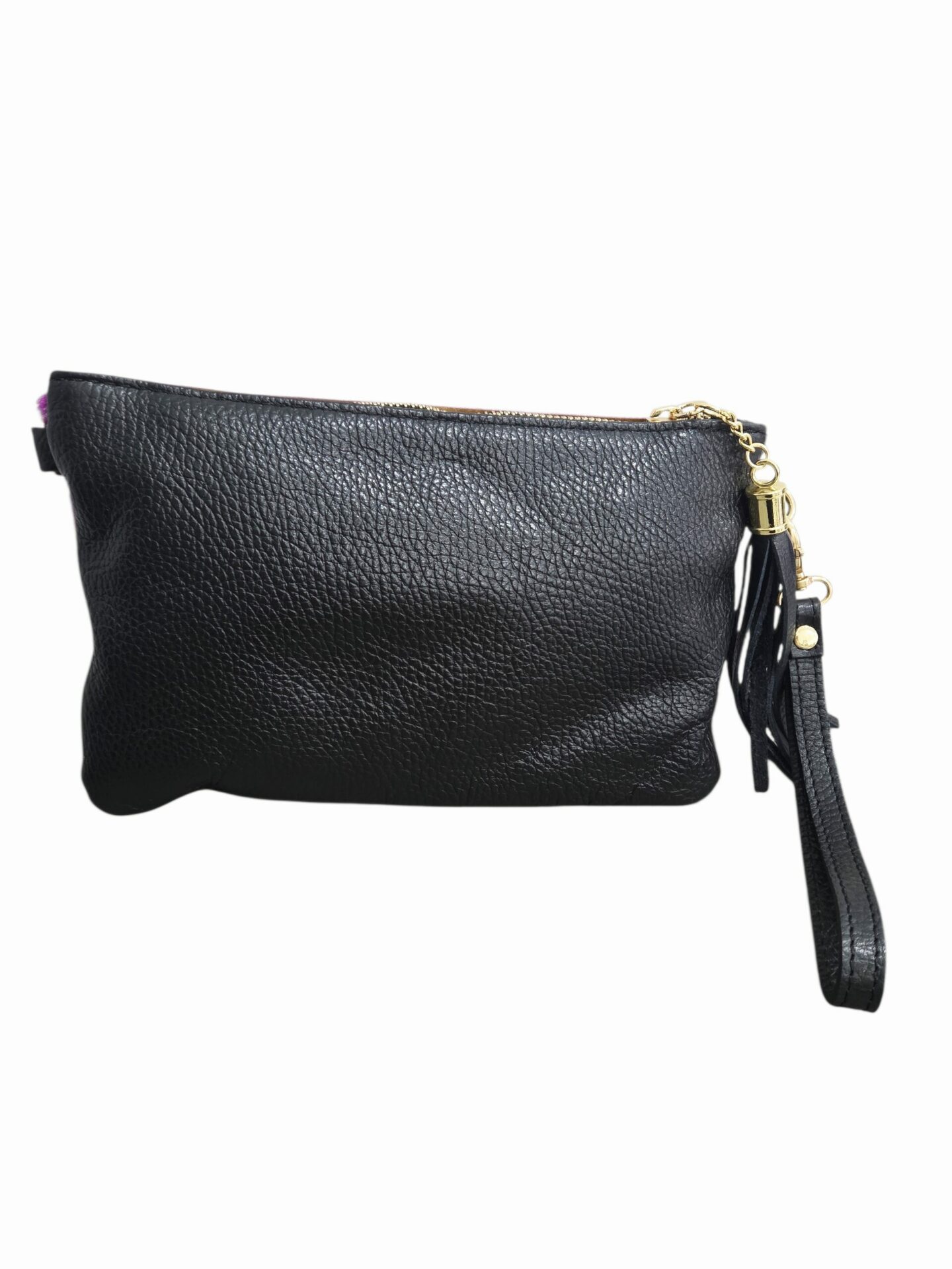 Tracollina in cavallino maculato fucsia e vera pelle, con polsiera, tracolla e nappina, made Italy, misure L 24 H15 Spedizione Gratuita Tracollina in cavallino maculato fucsia e vera pelle, con polsiera, tracolla e nappina, made Italy, misure L 24 H15 Spedizione Gratuita