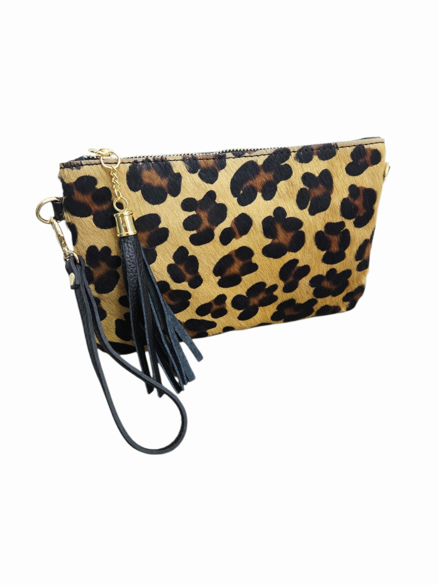 Tracollina in cavallino maculato e vera pelle, con polsiera, tracolla e nappina, made Italy, misure L 24 H15 Spedizione Gratuita Tracollina in cavallino maculato e vera pelle, con polsiera, tracolla e nappina, made Italy, misure L 24 H15 Spedizione Gratuita