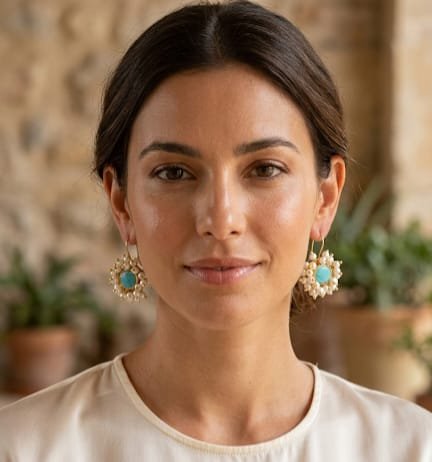 Orecchini realizzati con pietre naturali centrale e perle di maiora su base in ottone con monachella
Peso 7.8gr
Lunghezza 3.5cm Spedizione Gratuita Orecchini realizzati con pietre naturali centrale e perle di maiora su base in ottone con monachella
Peso 7.8gr
Lunghezza 3.5cm Spedizione Gratuita