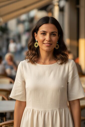 Orecchini realizzati in ottone e perno in agata
lunghezza 5cm
peso 4.9gr Spedizione Gratuita Orecchini realizzati in ottone e perno in agata
lunghezza 5cm
peso 4.9gr Spedizione Gratuita