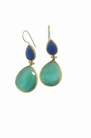 Orecchini doppia goccia in occhio di gatto blu e verde acqua circondati da ottonelunghezza 5cmpeso 5.5gr Spedizione Gratuita Orecchini doppia goccia in occhio di gatto blu e verde acqua circondati da ottonelunghezza 5cmpeso 5.5gr Spedizione Gratuita