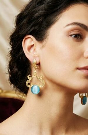 Orecchini realizzati con ottone ed occhio di gatto
lunghezza 5.5cm
peso 6.5gr Spedizione Gratuita