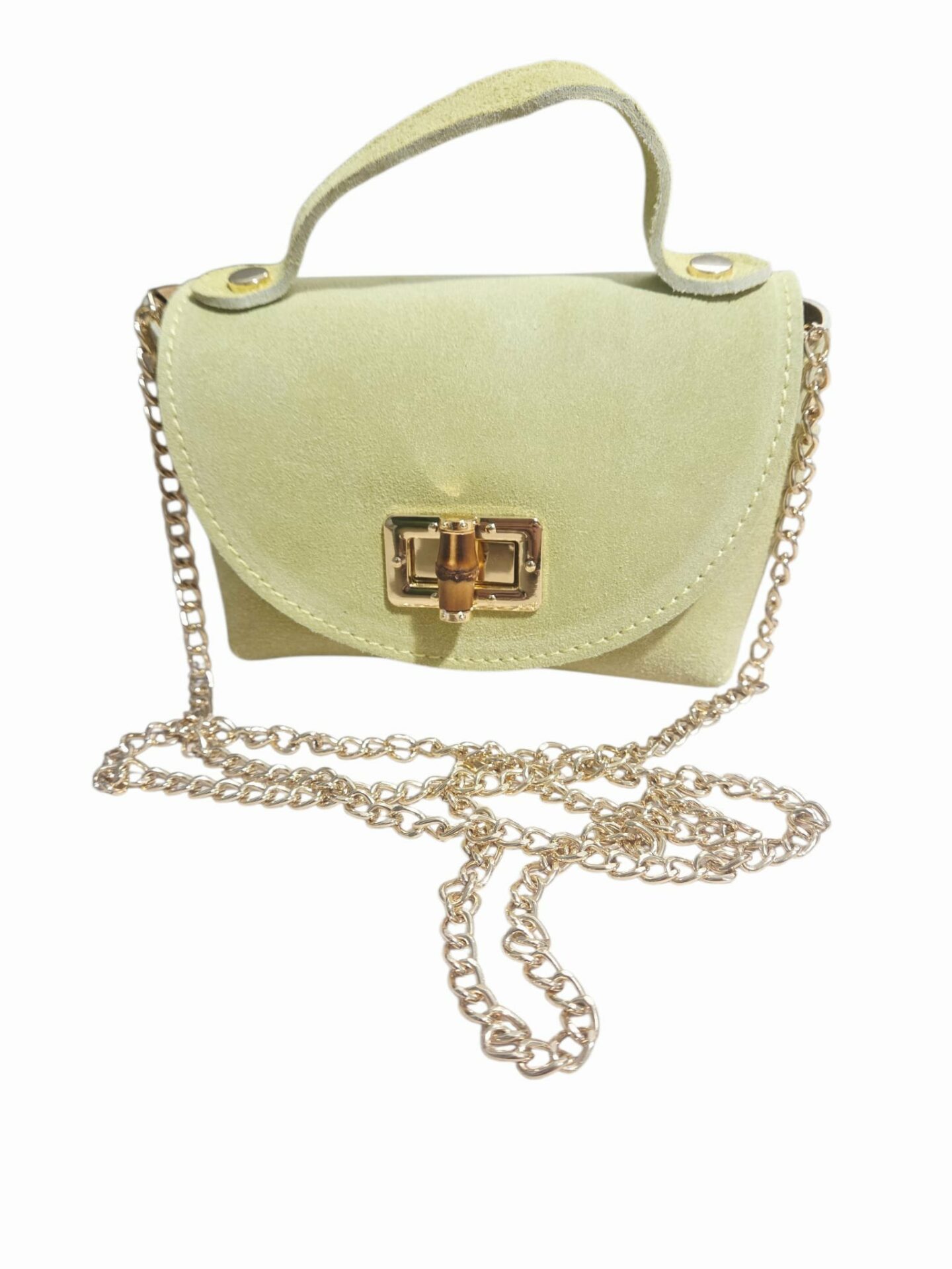 Tracollina in suede con catenella dorata,chiusura in osso. Misura L16 B8 H10.
Made Italy Spedizione Gratuita Tracollina in suede con catenella dorata,chiusura in osso. Misura L16 B8 H10.
Made Italy Spedizione Gratuita