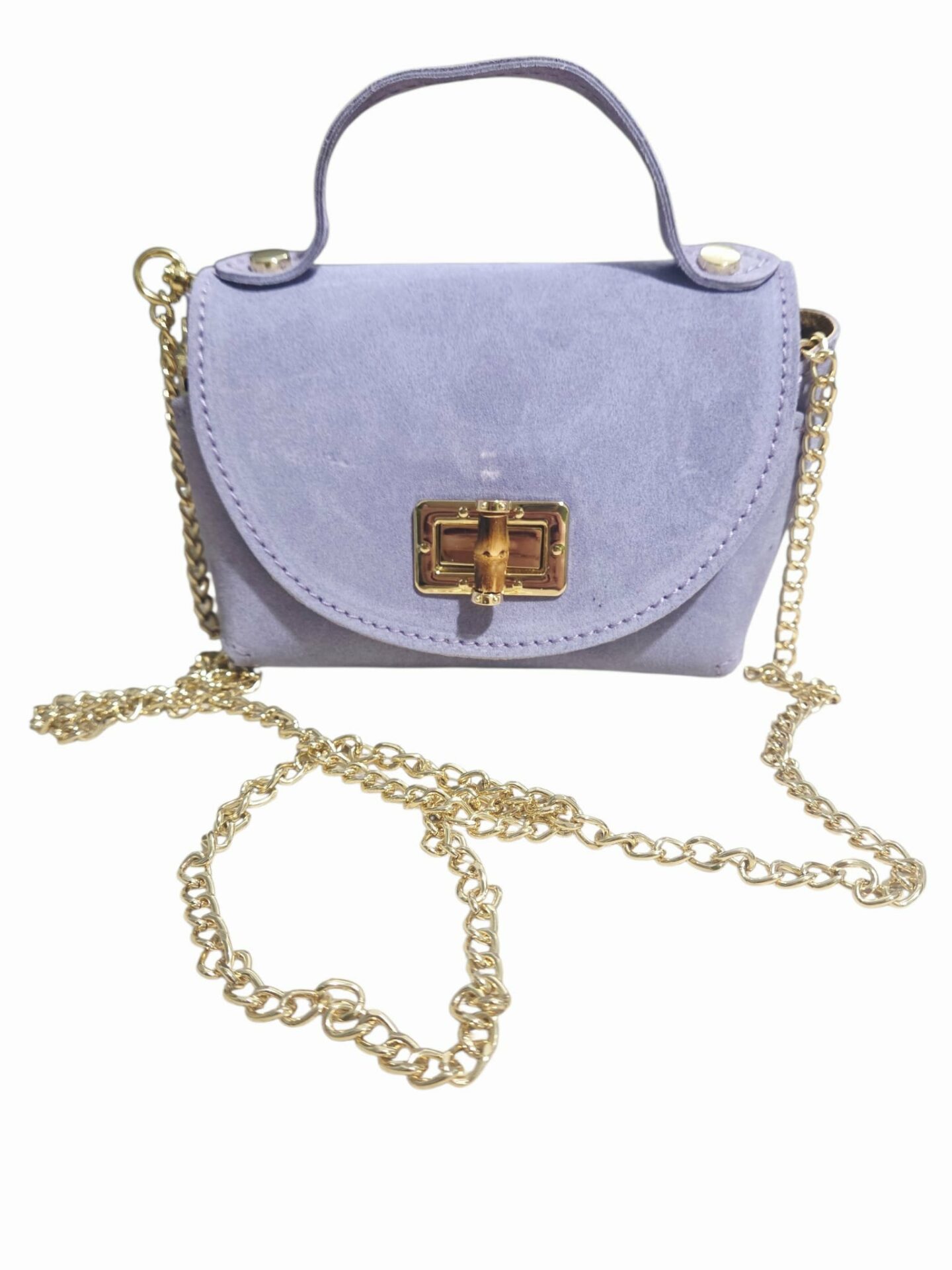 Tracollina in suede con catenella dorata,chiusura in osso. Misura L16 B8 H10.
Made Italy Spedizione Gratuita Tracollina in suede con catenella dorata,chiusura in osso. Misura L16 B8 H10.
Made Italy Spedizione Gratuita