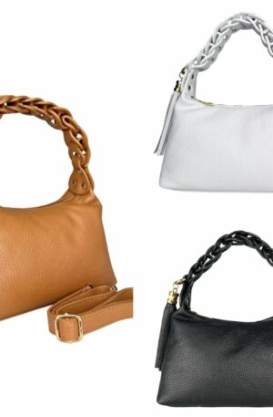 Borsa in vera pelle , made italy, con manico intreccio,dotata di tracolla,interno foderato con tasche laterali. Misure H16 B12 L 27 Spedizione Gratuita Borsa in vera pelle , made italy, con manico intreccio,dotata di tracolla,interno foderato con tasche laterali. Misure H16 B12 L 27 Spedizione Gratuita