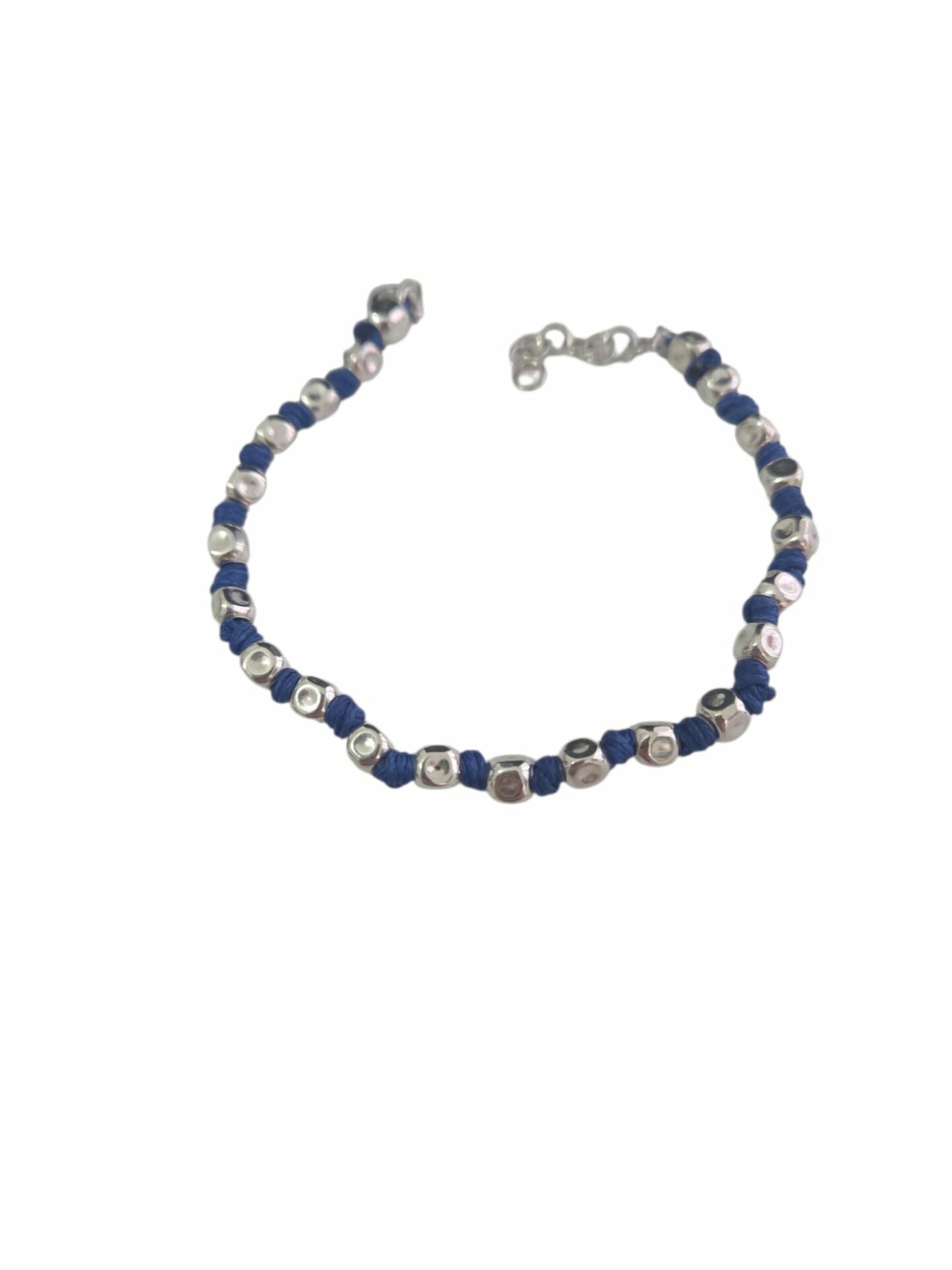 Bracciale unisex realizzato con tessuto e pepite in argento925 . Lunghezza regolabile Spedizione Gratuita Bracciale unisex realizzato con tessuto e pepite in argento925 . Lunghezza regolabile Spedizione Gratuita