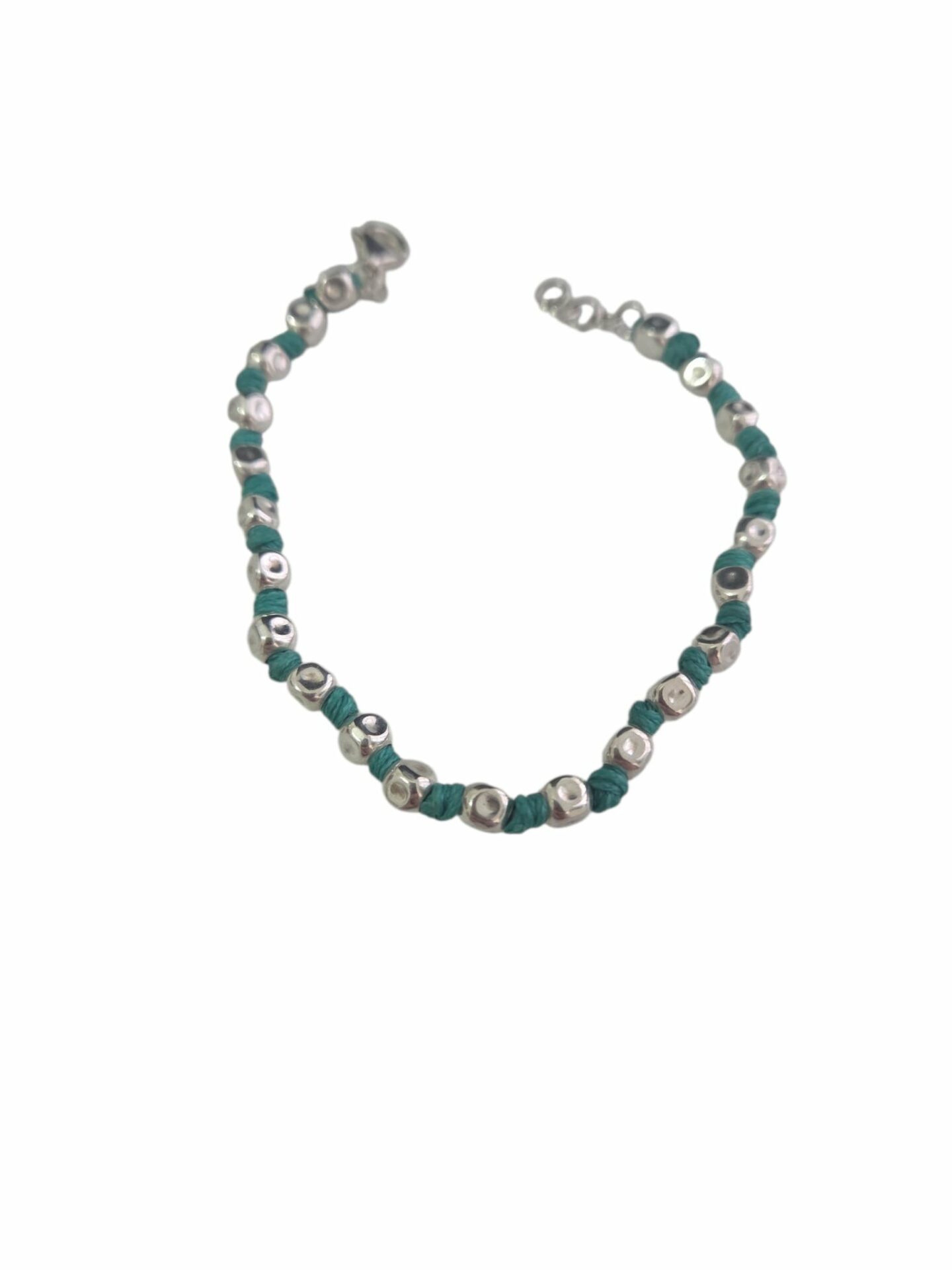 Bracciale unisex realizzato con tessuto e pepite in argento925 . Lunghezza regolabile Spedizione Gratuita Bracciale unisex realizzato con tessuto e pepite in argento925 . Lunghezza regolabile Spedizione Gratuita