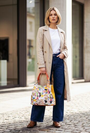 Borsa in vera pelle con fumetti ,made Italy, dotata di tracolla,interno foderato con tre scomparti centrale con zip e tasche laterali. Chiusura con bottone magnetico. Multicolore
Misure H 28 B18 L33 Spedizione Gratuita