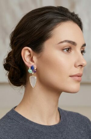 Orecchini realizzati con perle di maiorca, pietre naturali:lapislazzuli,amazzonite,ametista ed occhio di gatto circondati da ottone
lunghezza 6.5cm
peso 14.2 Spedizione Gratuita Orecchini realizzati con perle di maiorca, pietre naturali:lapislazzuli,amazzonite,ametista ed occhio di gatto circondati da ottone
lunghezza 6.5cm
peso 14.2 Spedizione Gratuita