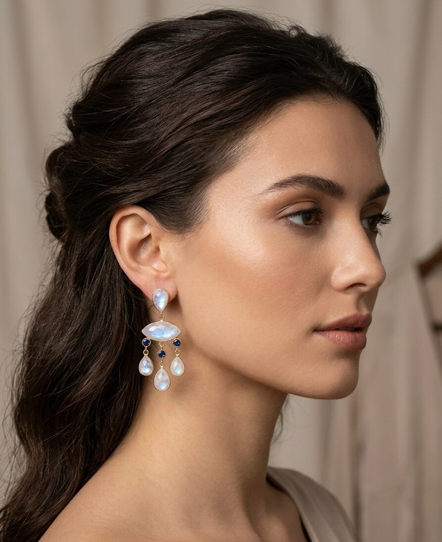 Orecchini realizzati con pietra di luna e zirconi blu
peso 5.2gr
lunghezza 5cm Spedizione Gratuita Orecchini realizzati con pietra di luna e zirconi blu
peso 5.2gr
lunghezza 5cm Spedizione Gratuita