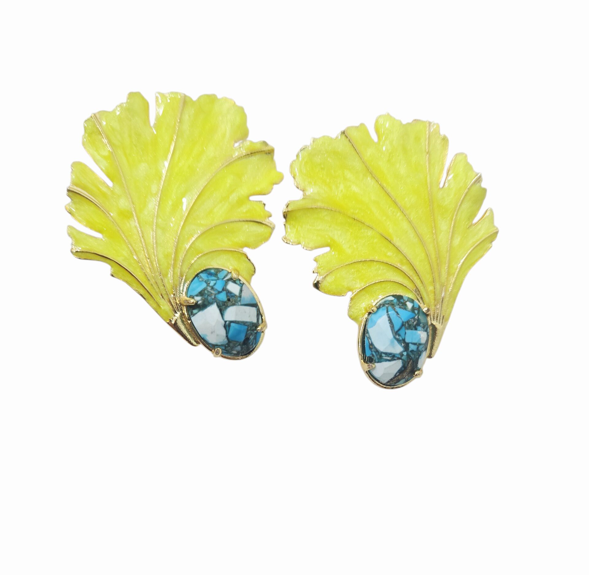 Orecchini realizzati con ottone smaltato giallo e turchese
lunghezza 4 cm
peso 8.2gr Spedizione Gratuita Orecchini realizzati con ottone smaltato giallo e turchese
lunghezza 4 cm
peso 8.2gr Spedizione Gratuita