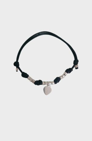 Bracciale modello dodo regolabile,unisex, realizzato con tessuto nero lavabile,dadini e ciondolo cuore in argento925 Spedizione Gratuita Bracciale modello dodo regolabile,unisex, realizzato con tessuto nero lavabile,dadini e ciondolo cuore in argento925 Spedizione Gratuita