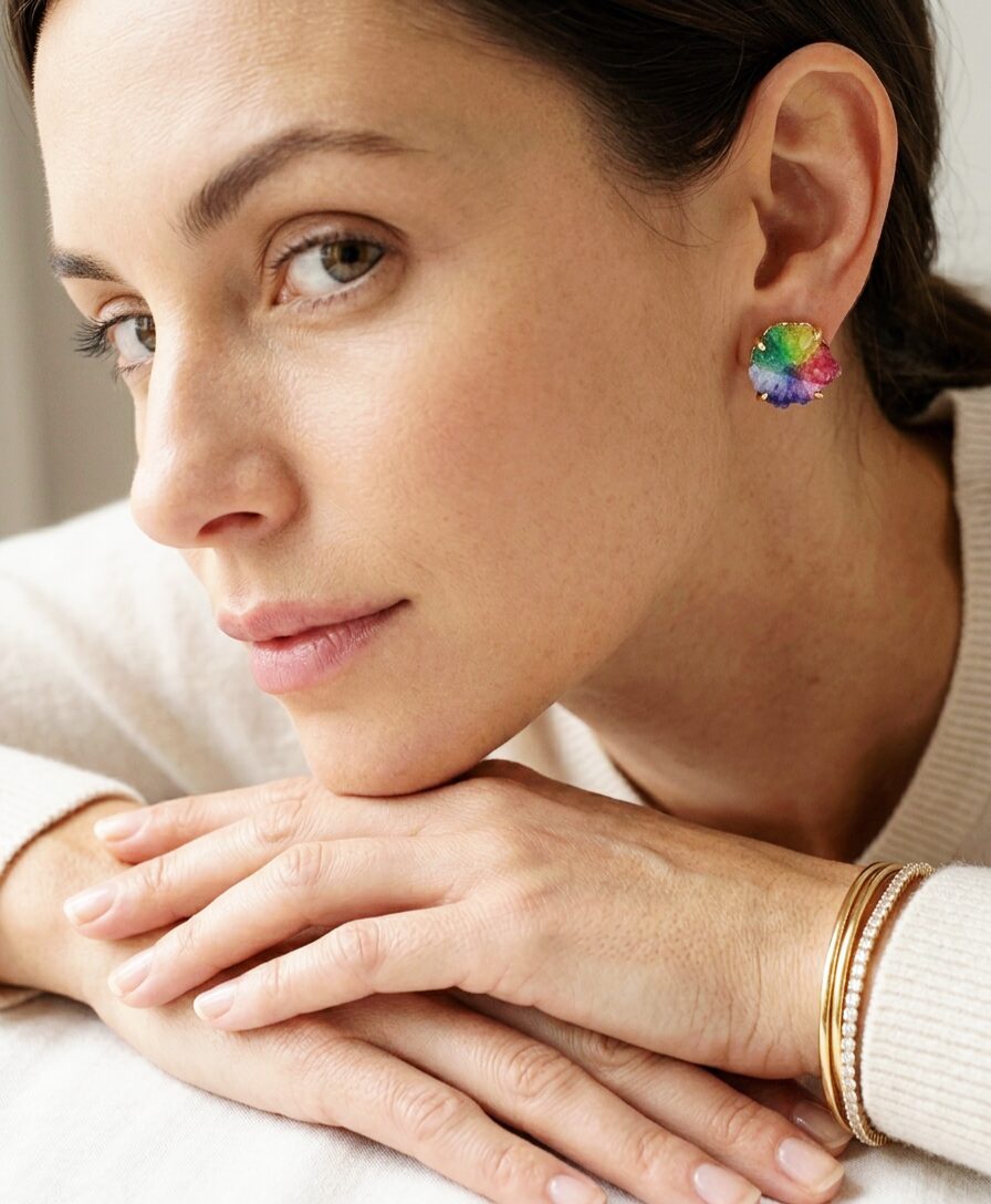 Orecchini lobo realizzati con geode arcobaleno su base in ottone
peso 5.7gr
lunghezza 1cm Spedizione Gratuita Orecchini lobo realizzati con geode arcobaleno su base in ottone
peso 5.7gr
lunghezza 1cm Spedizione Gratuita