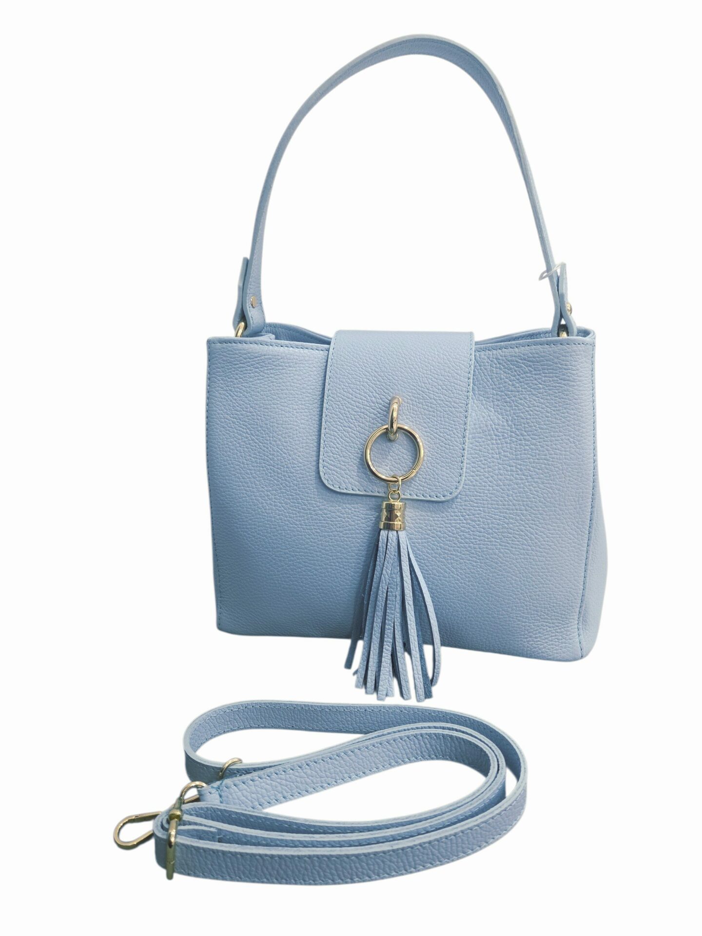 Borsa in vera pelle, made Italy,con manico ampio, pattina con cerchio dorato e nappina,chiusura con zip interno foderato con tasche interne,tasca con zip sul retro.Dotata di tracolla. misure H22 B14 L28
colore celeste polvere Spedizione Gratuita Borsa in vera pelle, made Italy,con manico ampio, pattina con cerchio dorato e nappina,chiusura con zip interno foderato con tasche interne,tasca con zip sul retro.Dotata di tracolla. misure H22 B14 L28
colore celeste polvere Spedizione Gratuita