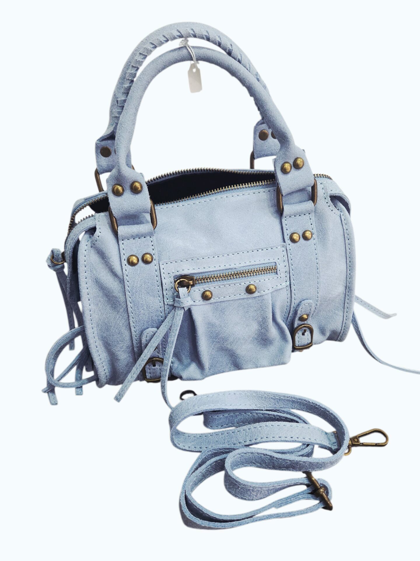 Borsa in vera pelle,made Italy,modello Balenciaga, interno foderato unico con tasche laterali.Dotata di tracolla,tacchetti alla base e chiusura con zip. modello medio.
colore celeste pastello
misure H 19 B11 L 25 Spedizione Gratuita Borsa in vera pelle,made Italy,modello Balenciaga, interno foderato unico con tasche laterali.Dotata di tracolla,tacchetti alla base e chiusura con zip. modello medio.
colore celeste pastello
misure H 19 B11 L 25 Spedizione Gratuita