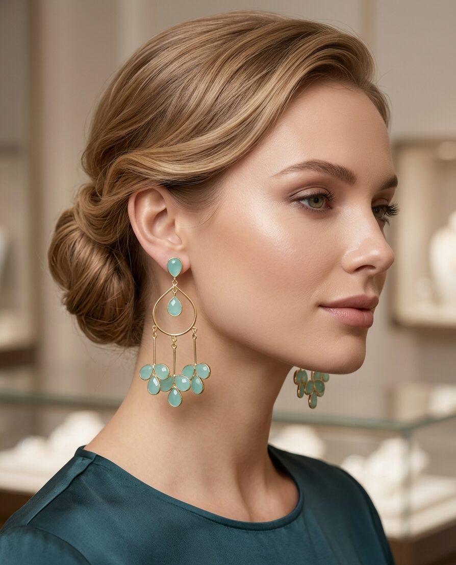 Orecchini realizzati con ottone ed occhio di gatto color acqua marina.
lunghezza 8cm
peso 6gr Spedizione Gratuita Orecchini realizzati con ottone ed occhio di gatto color acqua marina.
lunghezza 8cm
peso 6gr Spedizione Gratuita