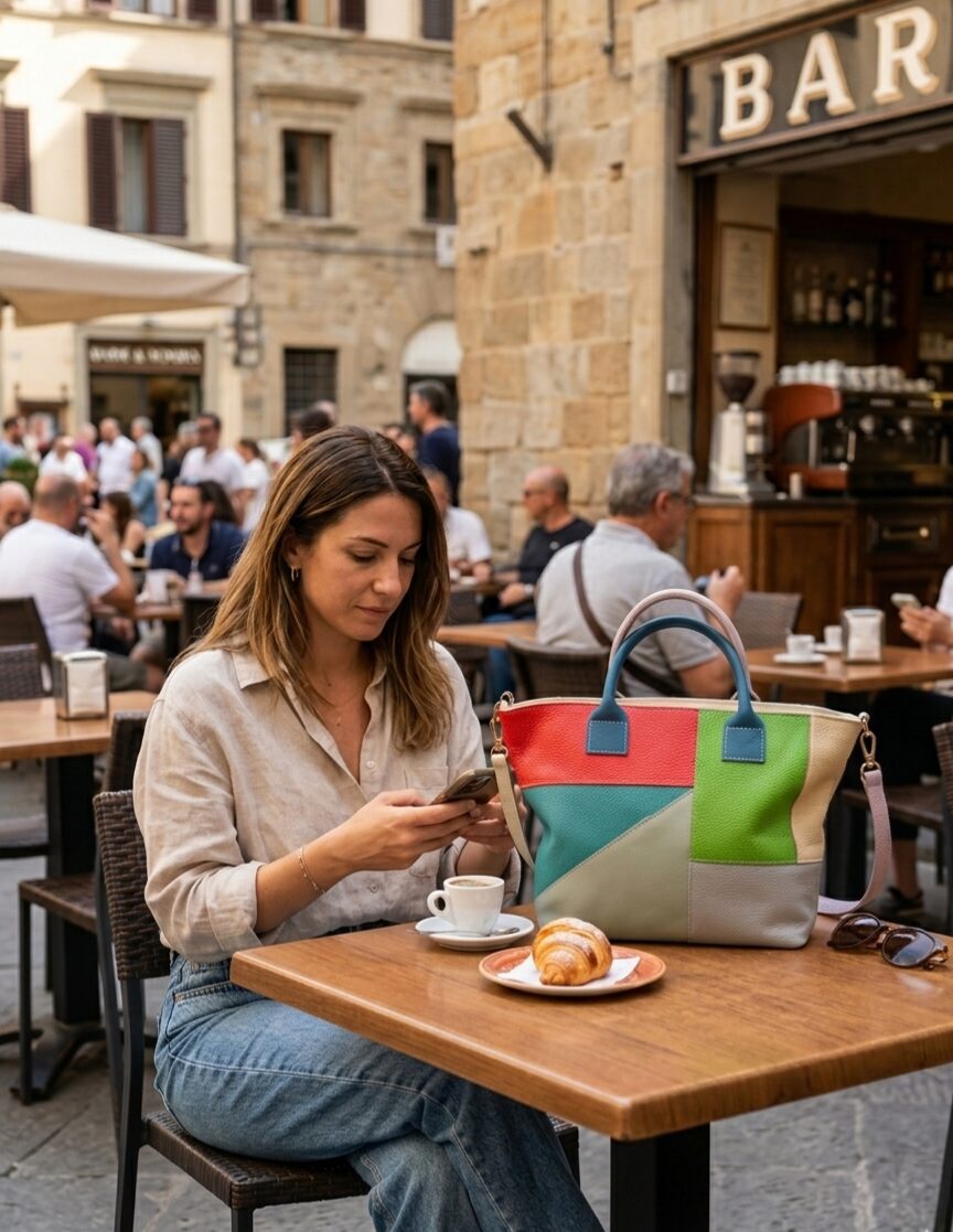 Borsa in vera pelle realizzata con patchwork di pelle multicolore, made Italy,chiisra con zip, interno unico foderato con tasche laterali,tasca esterna con zip. Dotata di tracolla.
misure L25 B14 H24 Spedizione Gratuita Borsa in vera pelle realizzata con patchwork di pelle multicolore, made Italy,chiisra con zip, interno unico foderato con tasche laterali,tasca esterna con zip. Dotata di tracolla.
misure L25 B14 H24 Spedizione Gratuita
