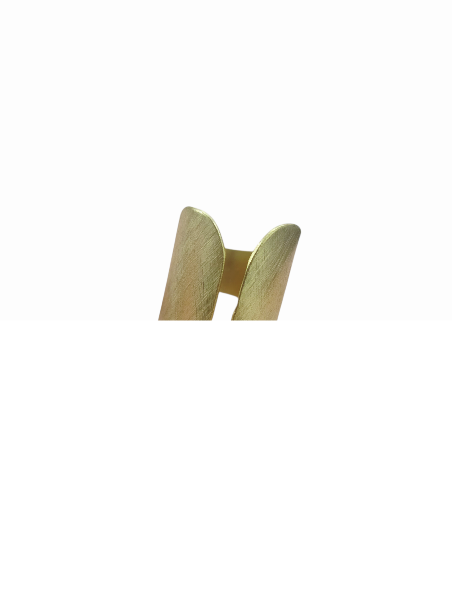 Anello fascione regolabile realizzato in ottone striato dorato Spedizione Gratuita