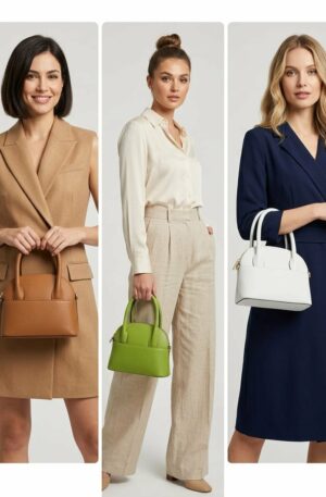 Mini bags, borse in vera pelle, made Italy, dotate di tasche esterne ambo i lati, chiusura con zip,interno foderato scomparto unico,dotate di tracolla e tacchetti alla base. Misure H17 B9 L20 Spedizione Gratuita