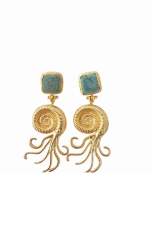 Orecchini realizzati in ottone con perno di turchese contornato da ottone
lunghezza 4.5cm
peso 5.9gr Spedizione Gratuita